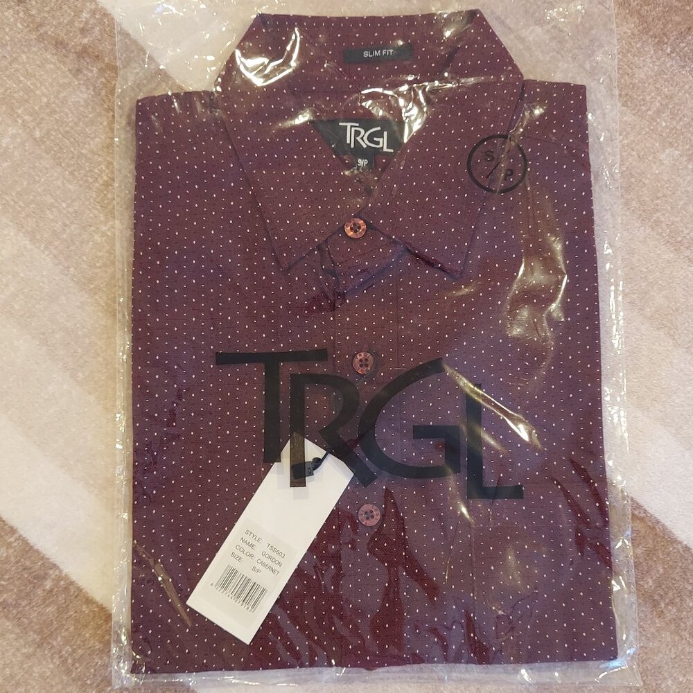 NWT Men's TRGL Button Down Shirt Size S Slim Fit